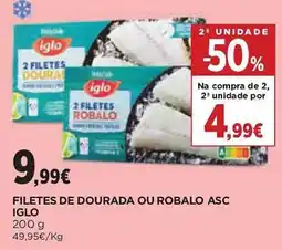 El Corte Inglés Filetes de dourada ou robalo asc iglo promoção
