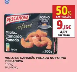 El Corte Inglés miolo de camarão panado no forno pescanova promoção