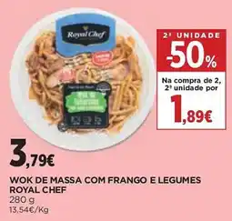 El Corte Inglés Wok de massa com frango e legumes royal chef promoção
