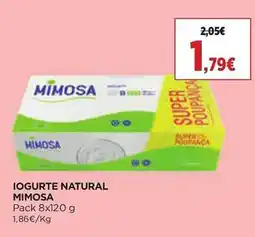 El Corte Inglés Iogurte natural mimosa promoção