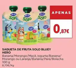 El Corte Inglés saqueta de fruta solo bluey hero promoção