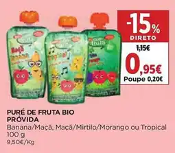 El Corte Inglés puré de fruta bio próvida promoção
