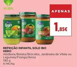El Corte Inglés Refeição infantil solo bio hero promoção