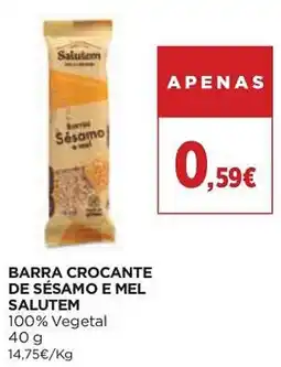 El Corte Inglés Barra crocante de sésamo e mel salutem promoção