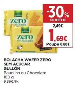 El Corte Inglés Bolacha wafer zero sem açúcar gullón promoção