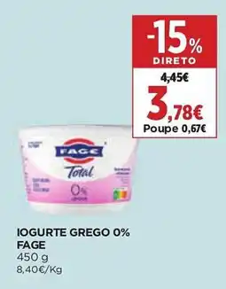 El Corte Inglés Iogurte grego 0% fage promoção