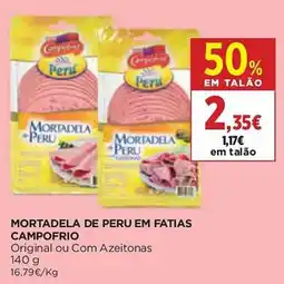 El Corte Inglés mortadela de peru em fatias campo frio promoção