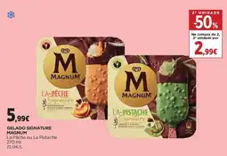El Corte Inglés gelado signature magnum la pêche ou la pistache promoção