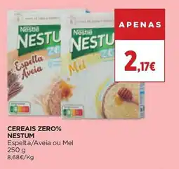 El Corte Inglés Cereais zero% nestum espelta/aveia ou mel promoção