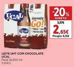 El Corte Inglés Leite uht com chocolate ucal promoção