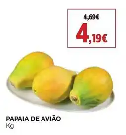El Corte Inglés Papaia de avião promoção