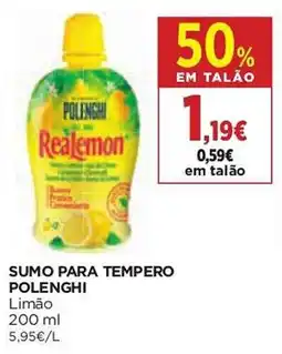 El Corte Inglés Sumo para tempero polenghi limão promoção