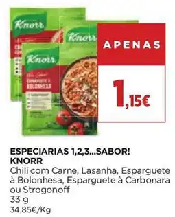 El Corte Inglés especiarias 1,2,3...sabor! knorr promoção