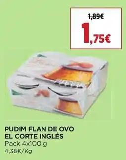 El Corte Inglés Pudim flan de ovo el corte inglés promoção