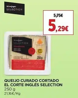 El Corte Inglés queijo curado cortado el corte inglés selection promoção