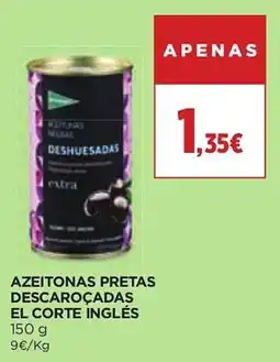 El Corte Inglés azeitonas pretas deshuesadas promoção