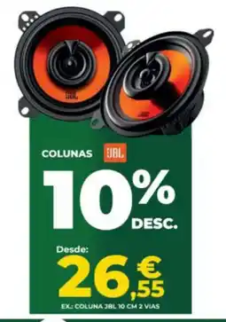 Feu Vert colunas jbl promoção