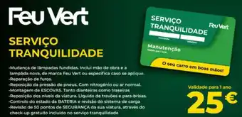 Serviço tranquilidade feu vert