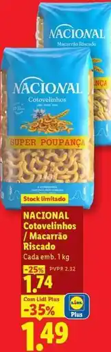 Lidl Nacional - cotovelindos / macarro riceado promoção