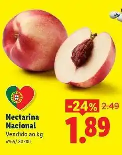 Lidl Nacional - nectarina promoção