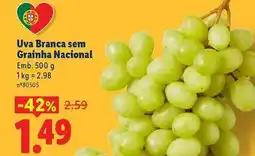 Lidl Nacional - uva branca sem grainha promoção