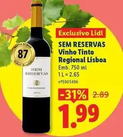 Lidl Lidl - vinho tinto regional lisboa promoção