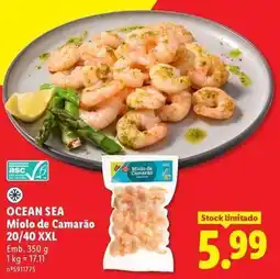 Lidl Ocean sea - miolo de camarao 20/40 xxl promoção