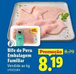 Lidl Bife de peru embalagem familiar promoção