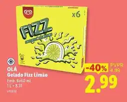 Lidl Gelado fizz limão promoção