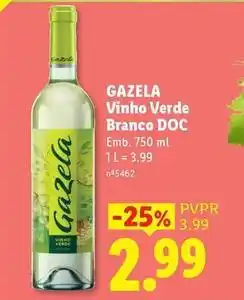 Lidl Gazela - vinho verde branco doc promoção