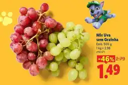 Lidl Mix - uva sem grainha promoção