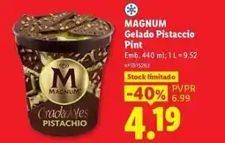 Lidl Magnum - gelado pistaccio pint promoção