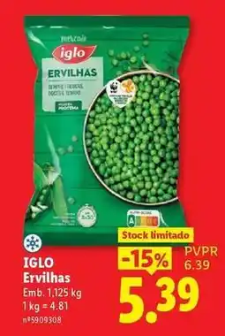 Lidl Iglo - ervilhas promoção