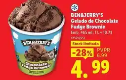 Lidl Ben&jerry´s - gelado de chocolate fudge brownie promoção