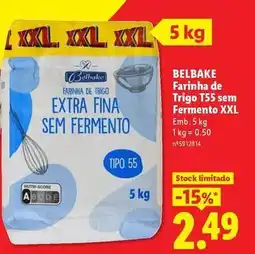 Lidl Xxl - farinha de trigo t55 sem fermento xxl promoção