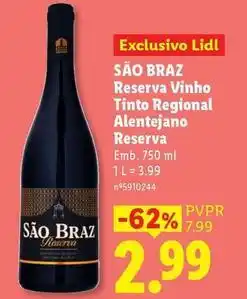 Lidl Portal s. braz - reserva vinho tinto regional alentejano reserva promoção