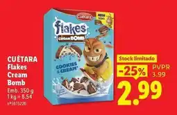 Lidl Cuétara - flakes cream bomb promoção