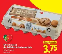 Lidl Ovos classe l de galinhas criadas no solo promoção