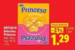 Lidl Artiach - bolachas princesa promoção