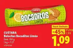 Lidl Cuétara - bolachas bocaditos limão promoção