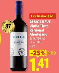 Lidl Almocreve - vinho tinto regional alentejano promoção