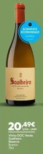 Recheio Soalheiro - vino verde soliáneiro promoção