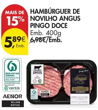 Pingo Doce Hambúrguer de novilho angus pingo doce promoção