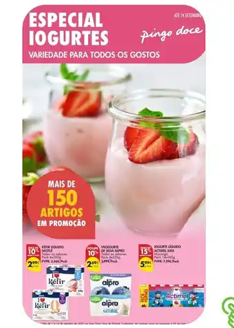 Pingo Doce Kéfir líquido Nestlé promoção
