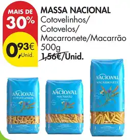 Pingo Doce massa nacional cotovelinhos/cotovelos/macarronete/macarrão promoção