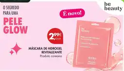 Pingo Doce be beauty máscara de hidrogel revitalizante promoção