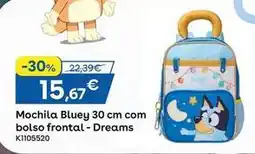 Toys R Us Mochila bluey 30 com bolsdo frontal-dreams promoção