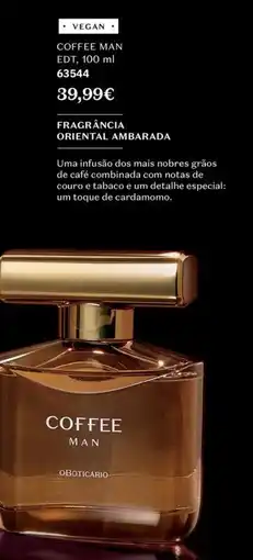 O Boticário Coffee man edt promoção