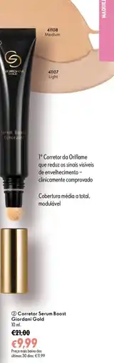 Oriflame Corretor Serum Boost Giordani Gold promoção