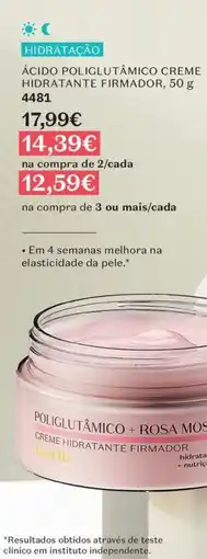 O Boticário Ácido poliglutâmico creme hidratante firmador promoção